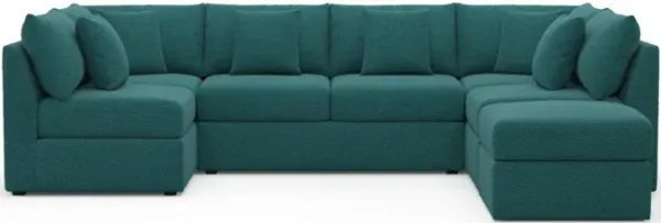 The Pitt Foam Comfort Sectional - Bloke Peacock