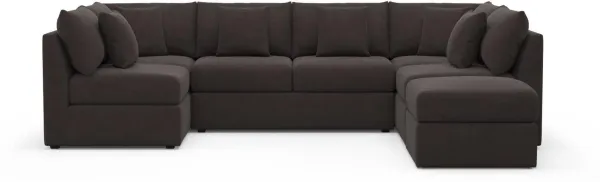 The Pitt Foam Comfort Sectional - Merrimac Dark Brown
