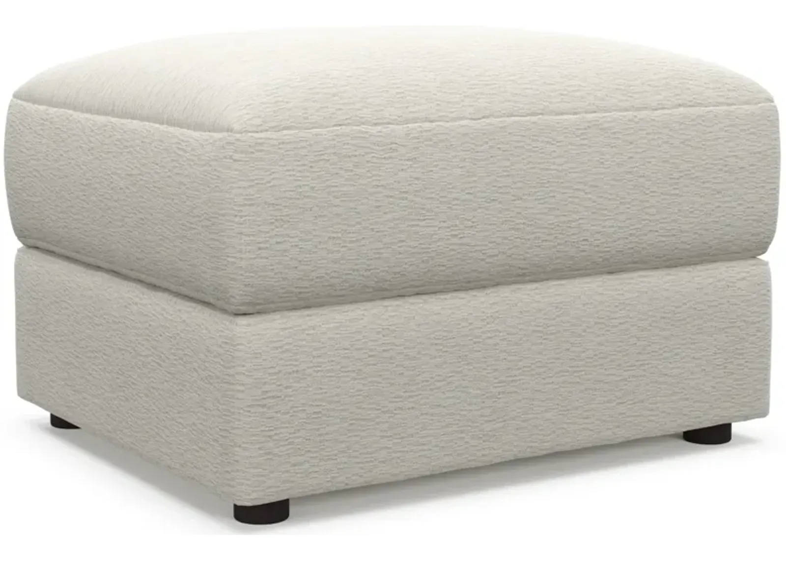 Ridley Hybrid Comfort Ottoman - Living Large White