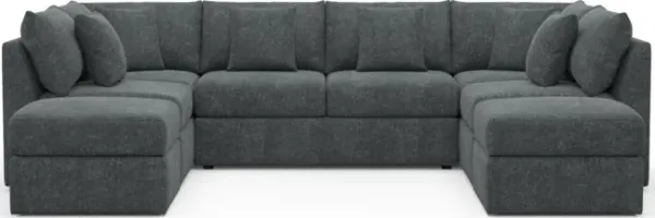 The Pitt Foam Comfort Sectional - Contessa Shadow