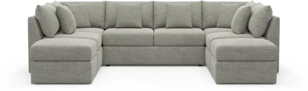 The Pitt Foam Comfort Sectional - Pandora Pepper