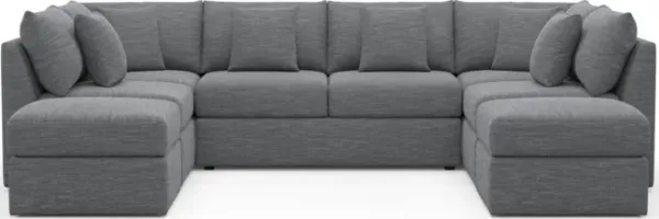 The Pitt Foam Comfort Sectional - Dudley Indigo