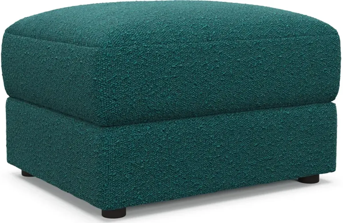 Ridley Foam Comfort Sofa, Loveseat, Chair, and Ottoman Set - Bloke Peacock