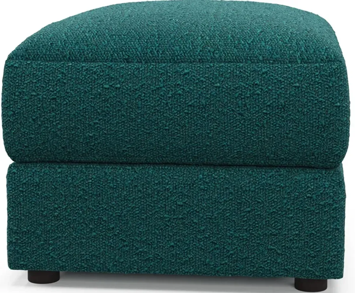 Ridley Foam Comfort Sofa, Loveseat, Chair, and Ottoman Set - Bloke Peacock