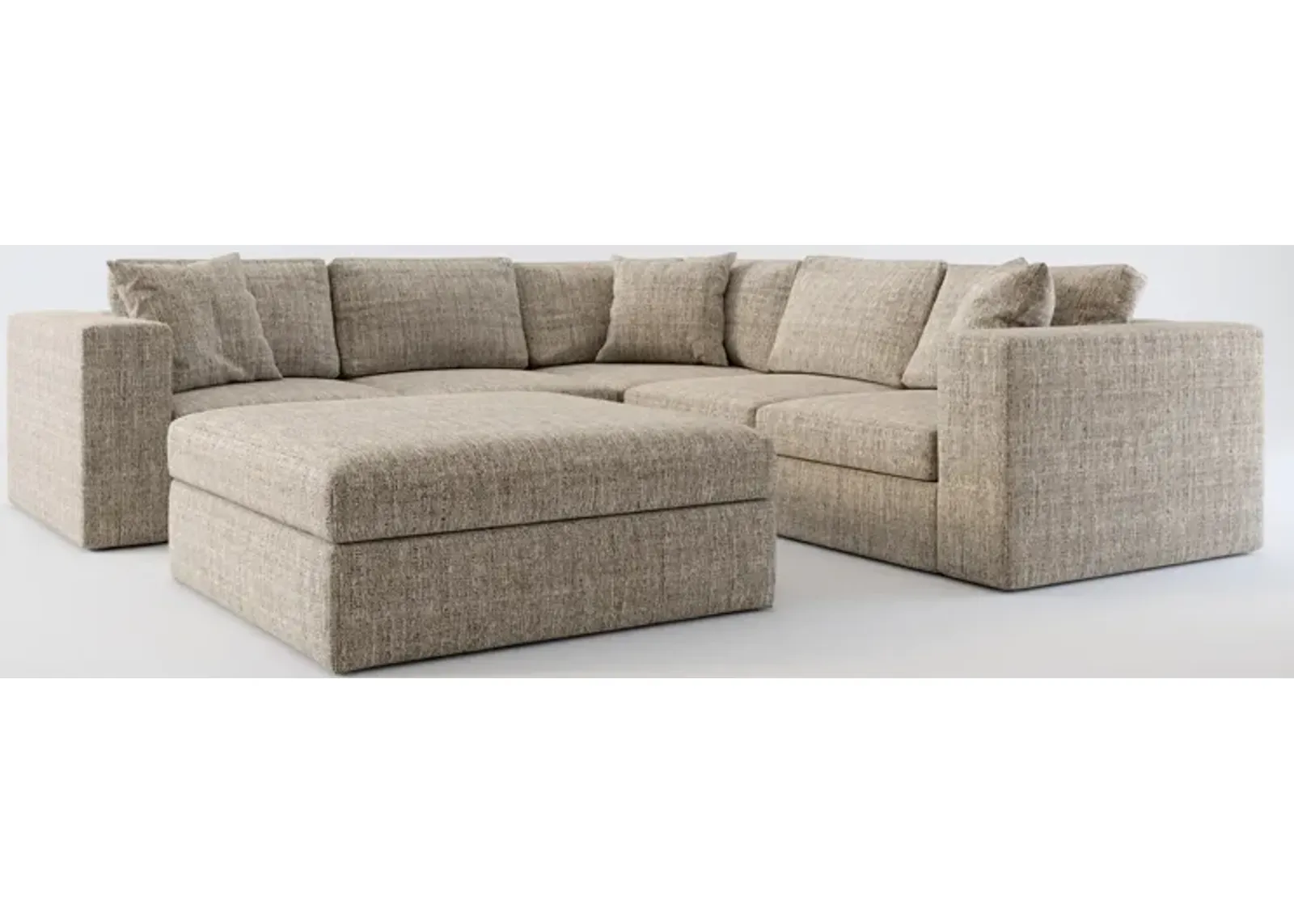 Collin Foam Comfort 5-Piece Sectional and Ottoman - Mason Flint