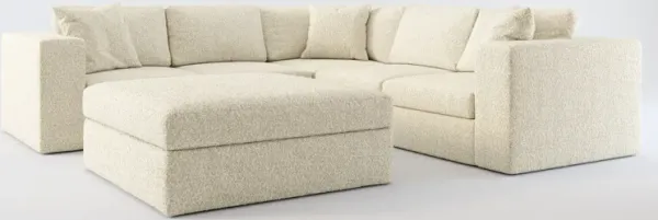 Collin Foam Comfort 5-Piece Sectional and Ottoman - Bloke Cotton