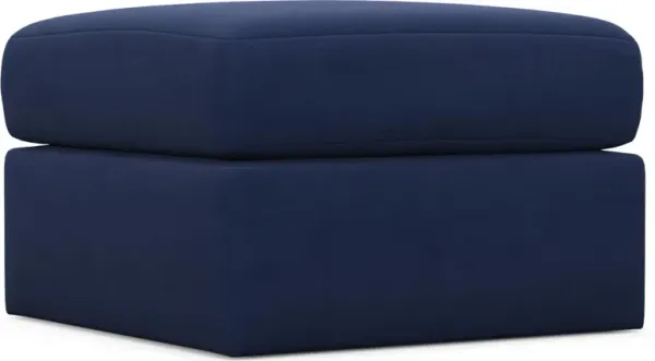 The Pitt Hybrid Comfort Ottoman - Abington Indigo