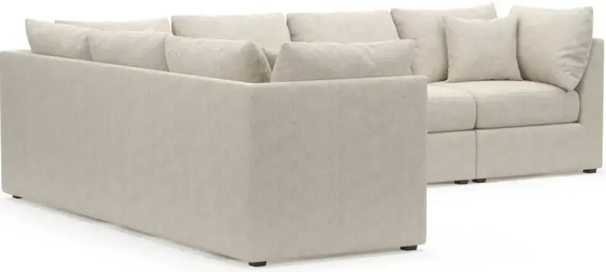 The Pitt Hybrid Comfort Sectional - M Ivory
