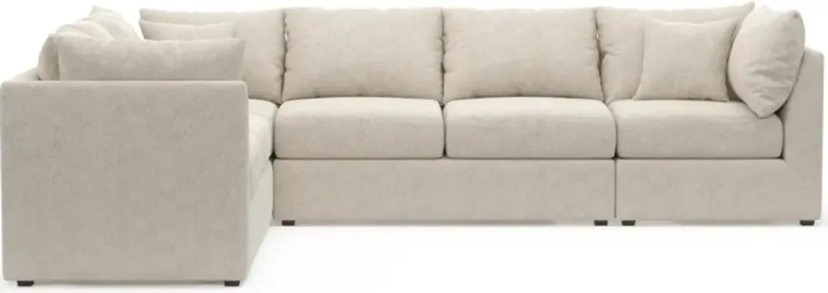 The Pitt Hybrid Comfort Sectional - M Ivory