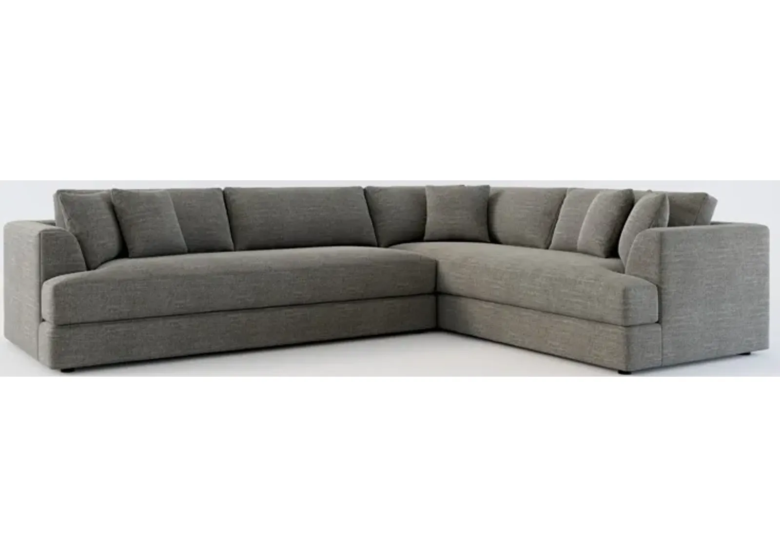 Ridley Foam Comfort 2-Piece Sectional with Left-Facing Sofa - Curious Charcoal