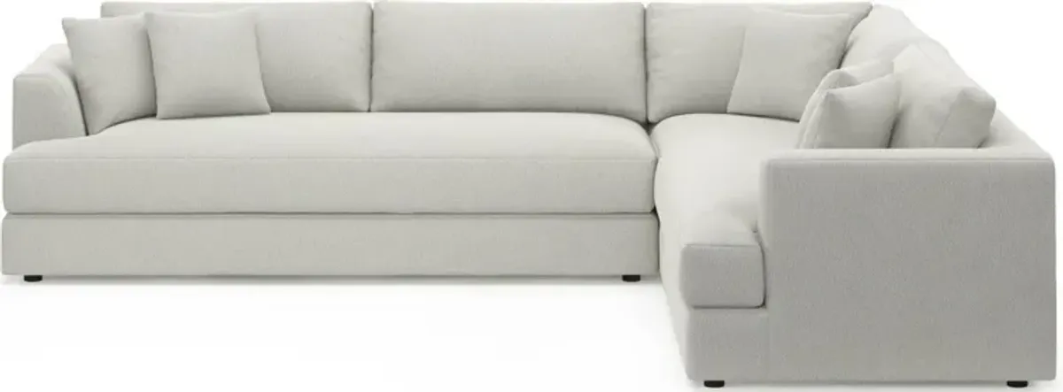 Ridley Foam Comfort 2-Piece Sectional with Left-Facing Sofa - Oslo Snow