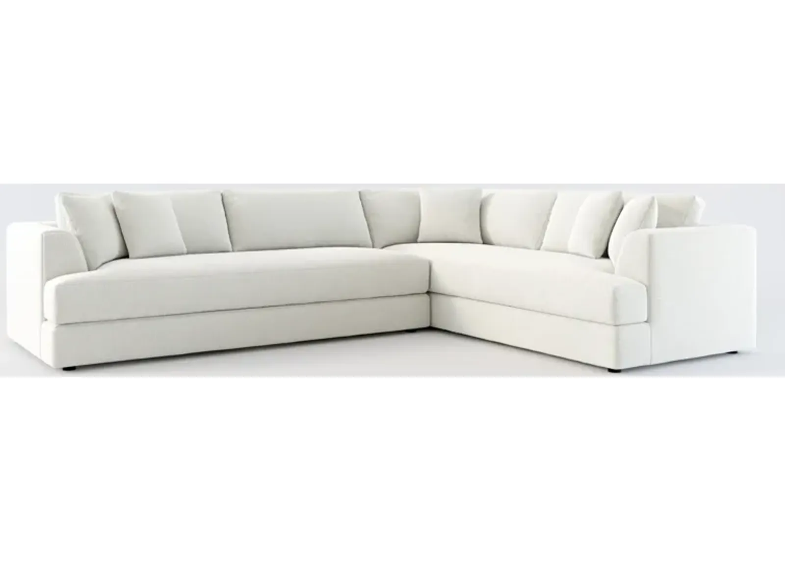 Ridley Foam Comfort 2-Piece Sectional with Left-Facing Sofa - Oslo Snow