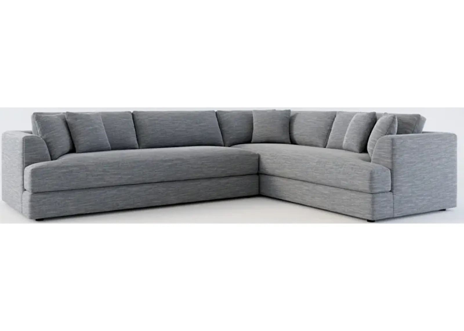 Ridley Foam Comfort 2-Piece Sectional with Left-Facing Sofa - Dudley Indigo