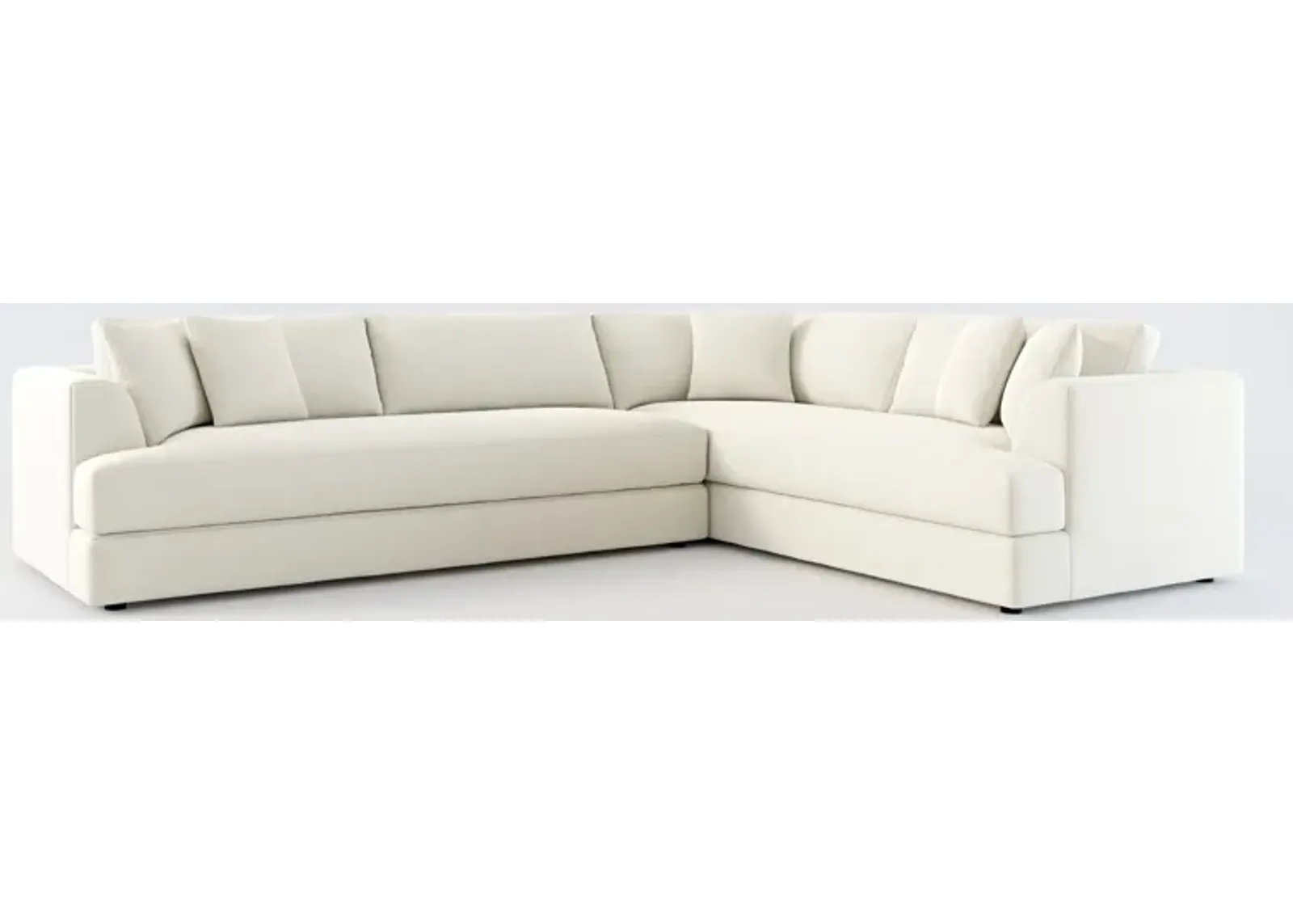 Ridley Foam Comfort 2-Piece Sectional with Left-Facing Sofa - Anders Ivory