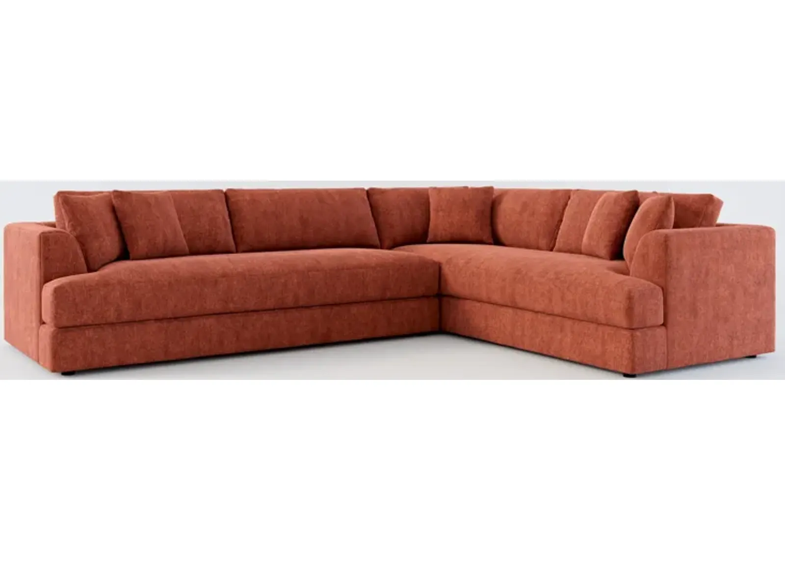 Ridley Foam Comfort 2-Piece Sectional with Left-Facing Sofa - Contessa Paprika