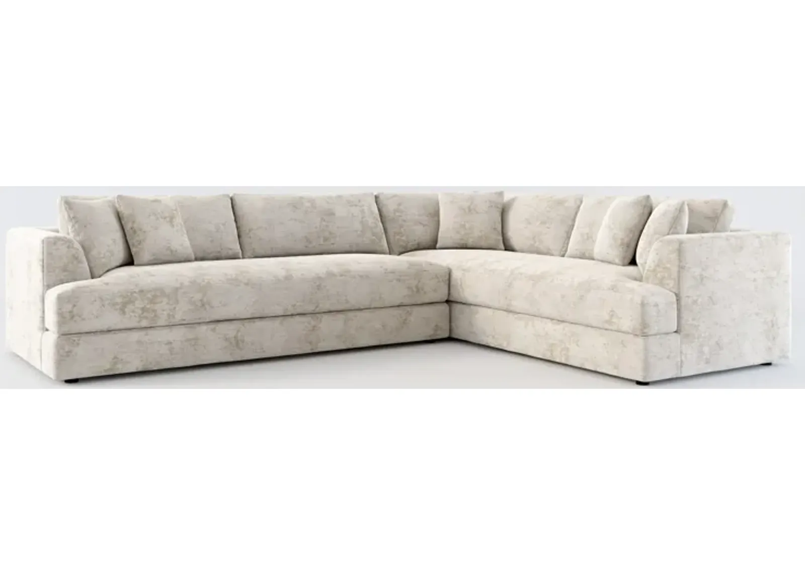 Ridley Foam Comfort 2-Piece Sectional with Left-Facing Sofa - Hearth Cement