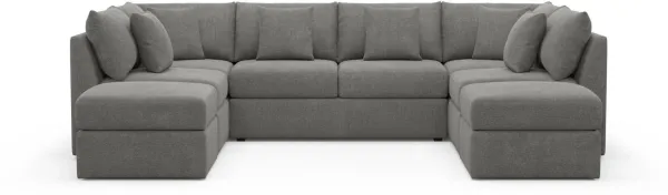 The Pitt Hybrid Comfort Sectional - Living Large Charcoal