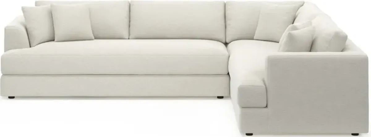 Ridley Foam Comfort 2-Piece Sectional with Left-Facing Sofa - Living Large White