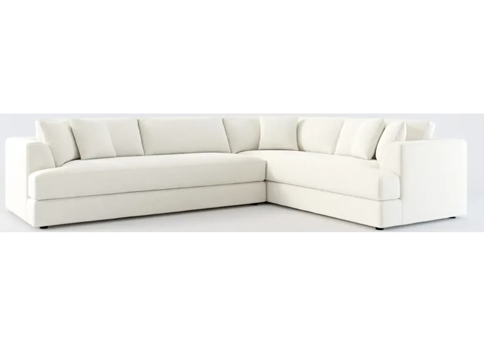 Ridley Foam Comfort 2-Piece Sectional with Left-Facing Sofa - Living Large White