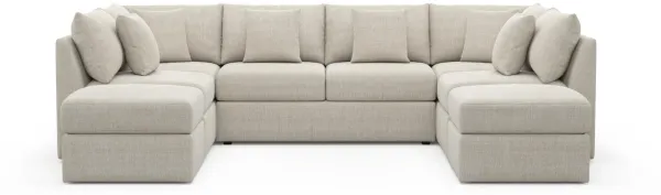 The Pitt Hybrid Comfort Sectional - Mason Porcelain
