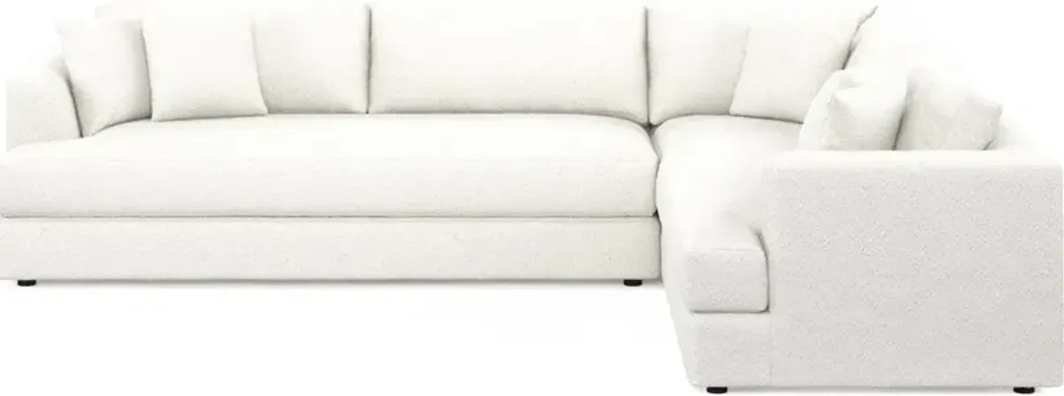 Ridley Foam Comfort 2-Piece Sectional with Left-Facing Sofa - Bloke Snow