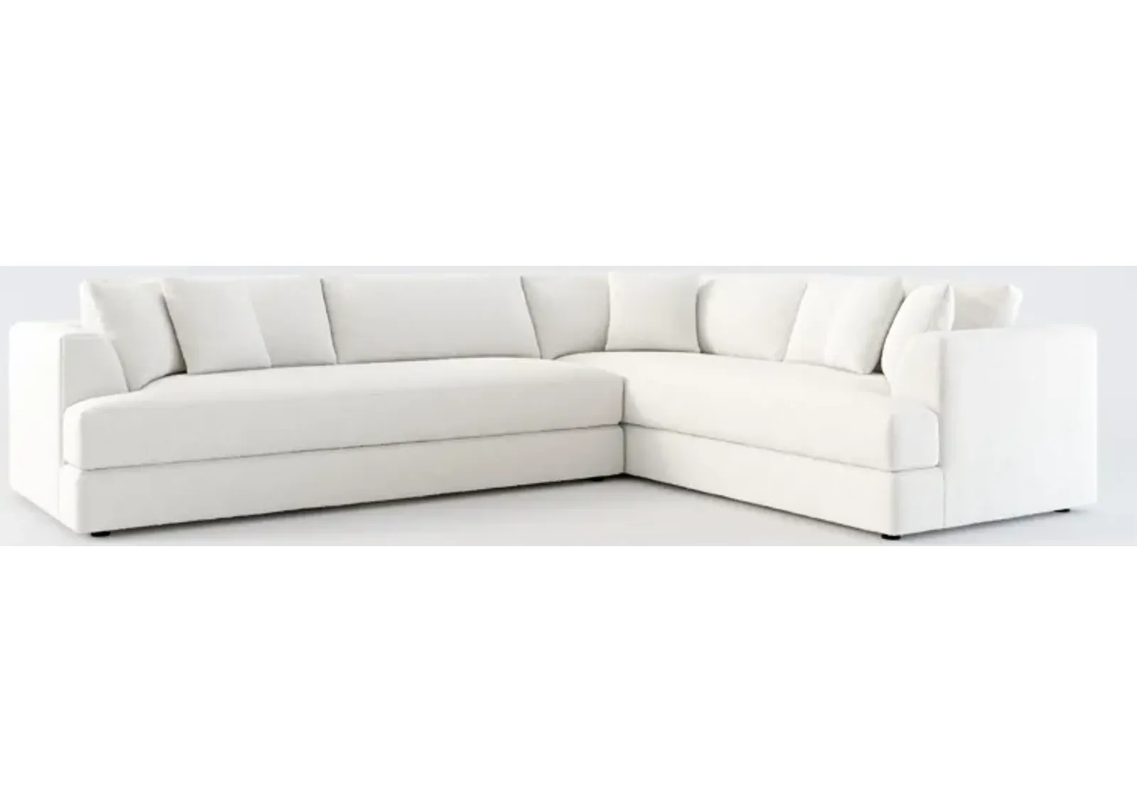 Ridley Foam Comfort 2-Piece Sectional with Left-Facing Sofa - Bloke Snow