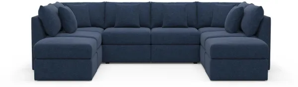 The Pitt Hybrid Comfort Sectional - Oslo Navy