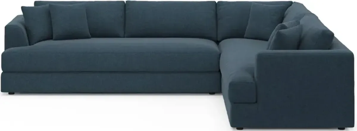 Ridley Foam Comfort 2-Piece Sectional with Left-Facing Sofa - Broderick Indigo