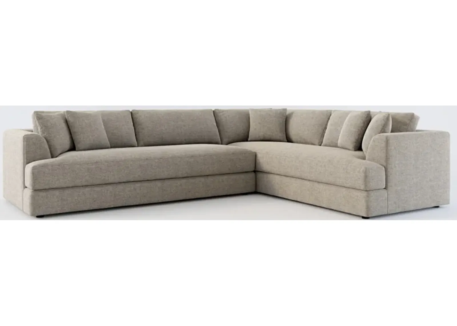 Ridley Foam Comfort 2-Piece Sectional with Left-Facing Sofa - Bridger Metal