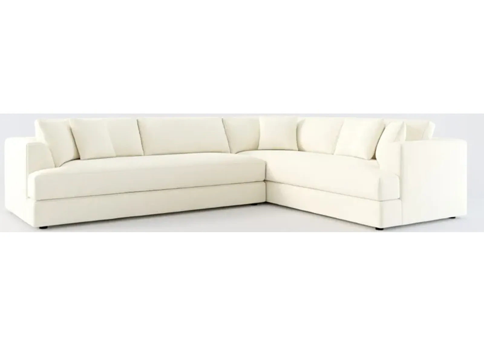 Ridley Foam Comfort 2-Piece Sectional with Left-Facing Sofa - Fincher Ivory