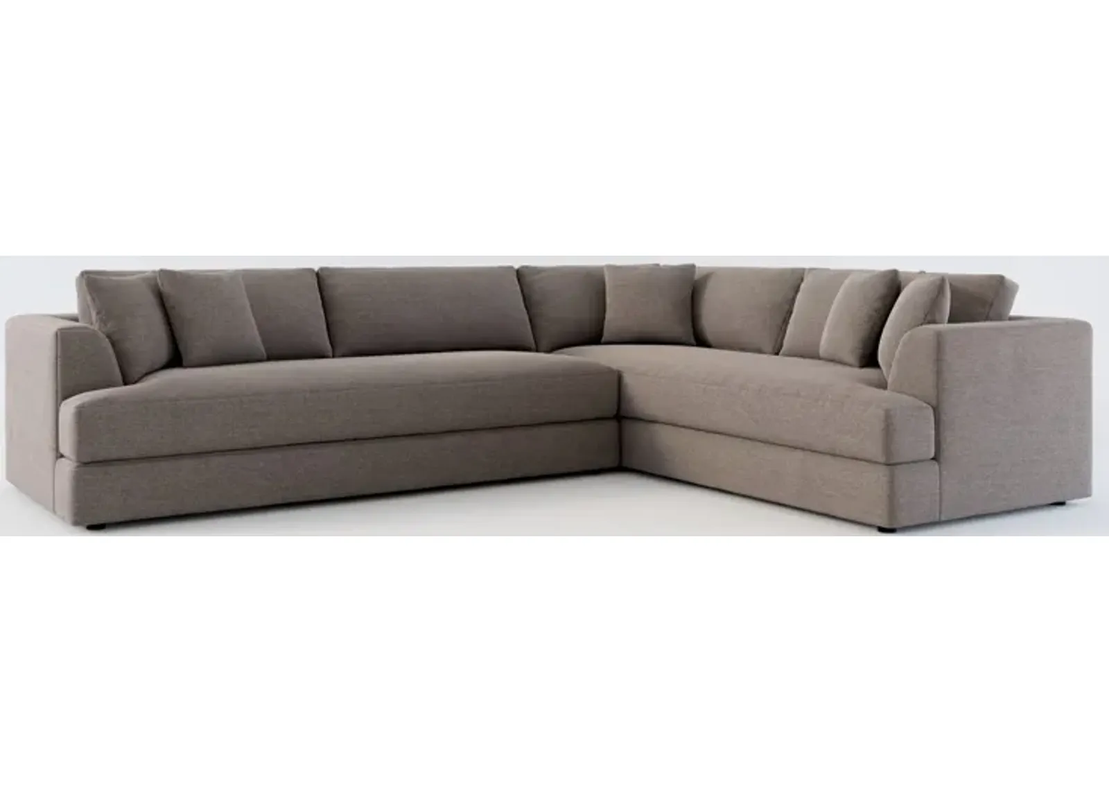 Ridley Foam Comfort 2-Piece Sectional with Left-Facing Sofa - Presidio Steel