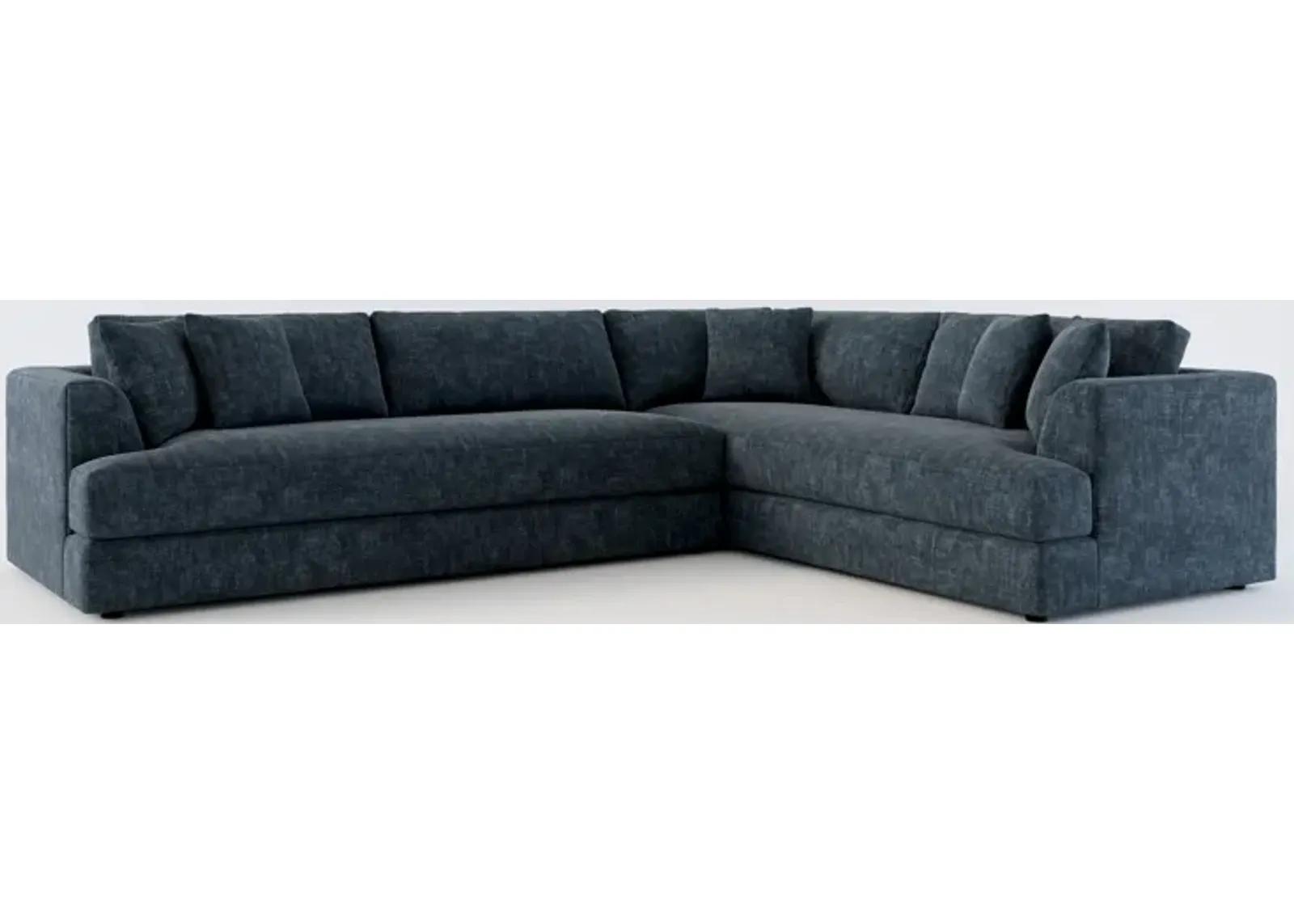 Ridley Foam Comfort 2-Piece Sectional with Left-Facing Sofa - Argo Navy