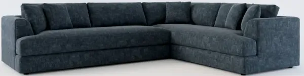 Ridley Foam Comfort 2-Piece Sectional with Left-Facing Sofa - Argo Navy