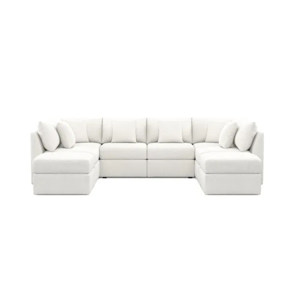 The Pitt Hybrid Comfort Sectional - Bloke Snow