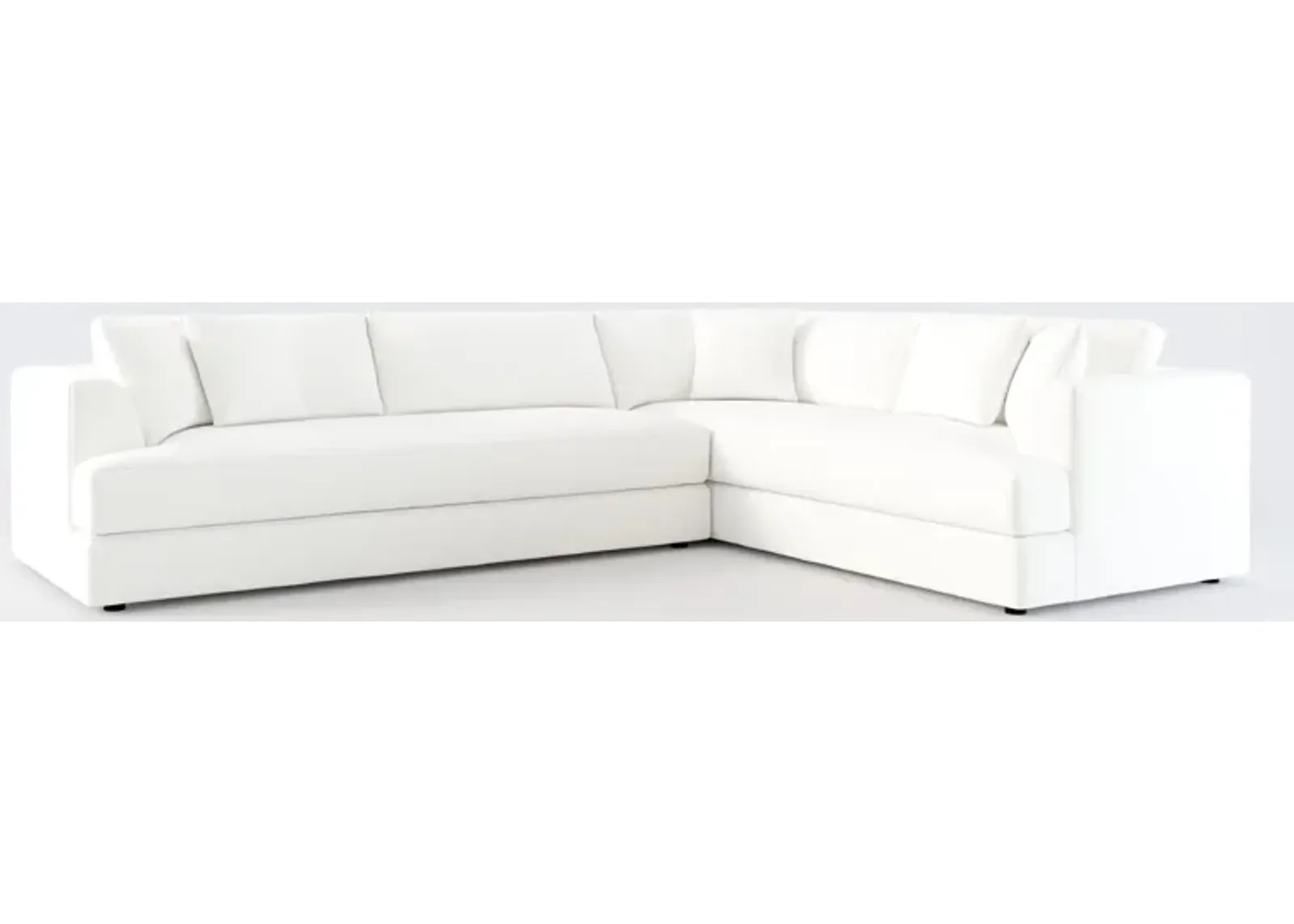 Ridley Hybrid Comfort 2-Piece Sectional with Left-Facing Sofa - Contessa Vanilla