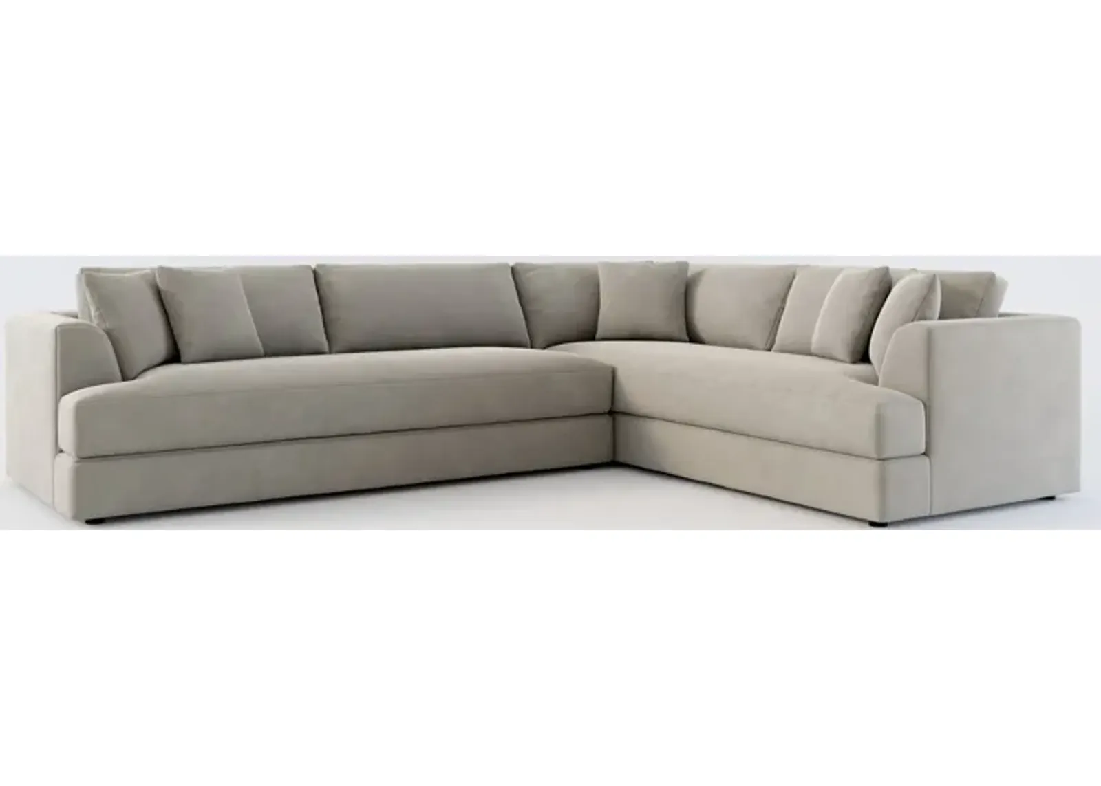 Ridley Hybrid Comfort 2-Piece Sectional with Left-Facing Sofa - Abington Fog