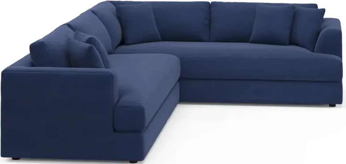 Ridley Hybrid Comfort 2-Piece Sectional with Left-Facing Sofa - Abington Indigo