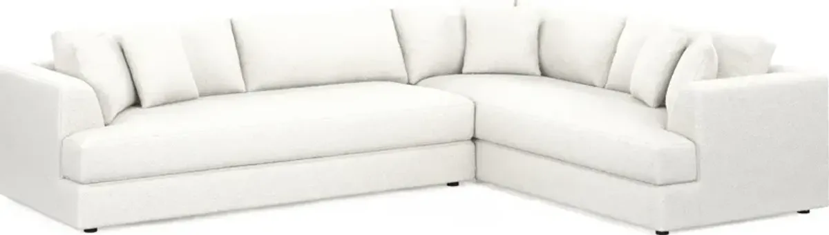 Ridley Hybrid Comfort 2-Piece Sectional with Left-Facing Sofa - Bloke Snow