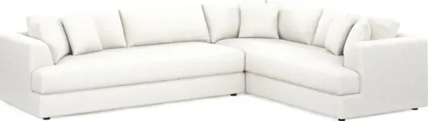 Ridley Hybrid Comfort 2-Piece Sectional with Left-Facing Sofa - Bloke Snow