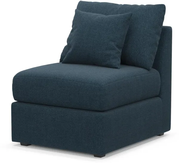 The Pitt Foam Comfort Armless Chair - Broderick Indigo