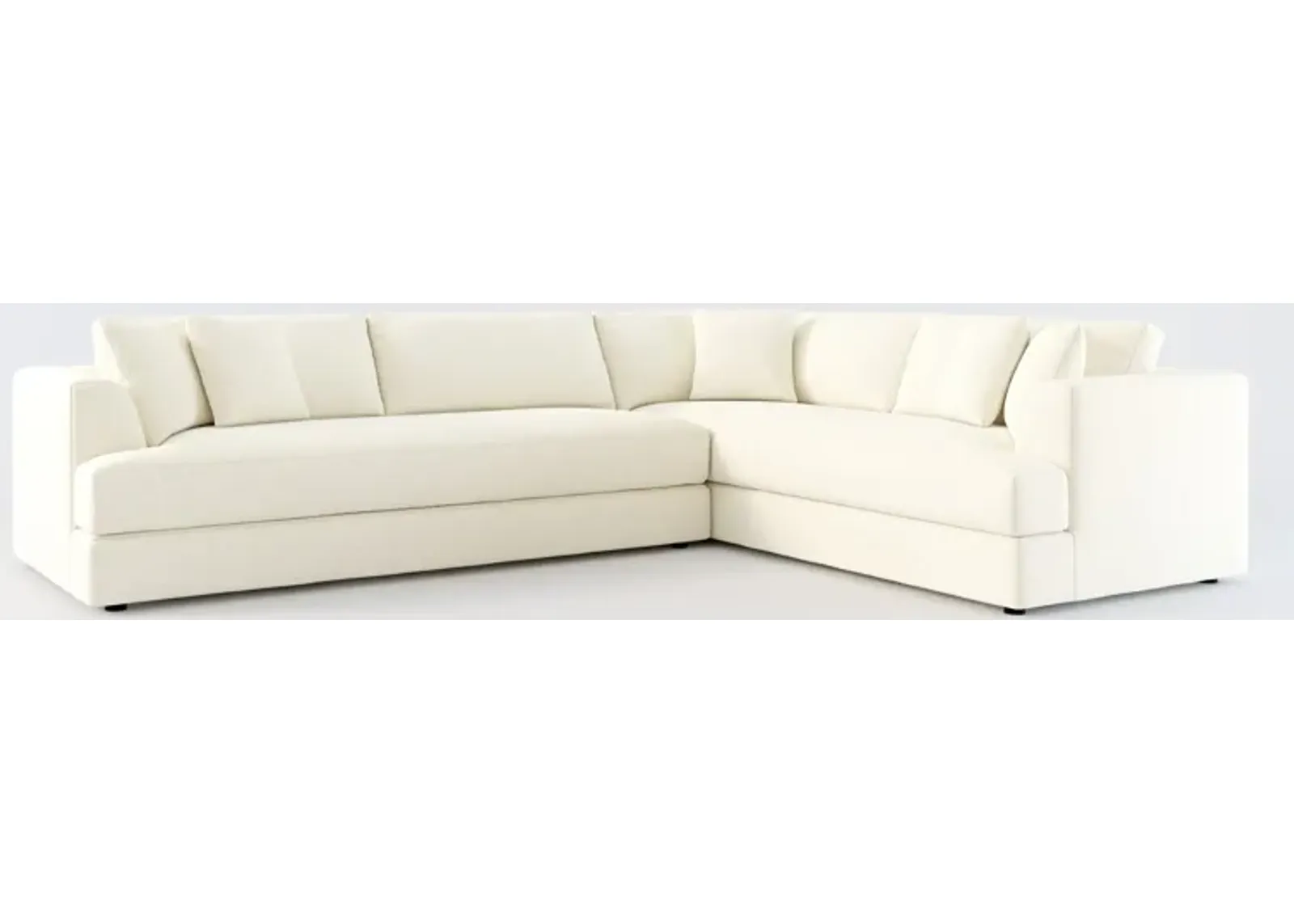 Ridley Hybrid Comfort 2-Piece Sectional with Left-Facing Sofa - Fincher Ivory