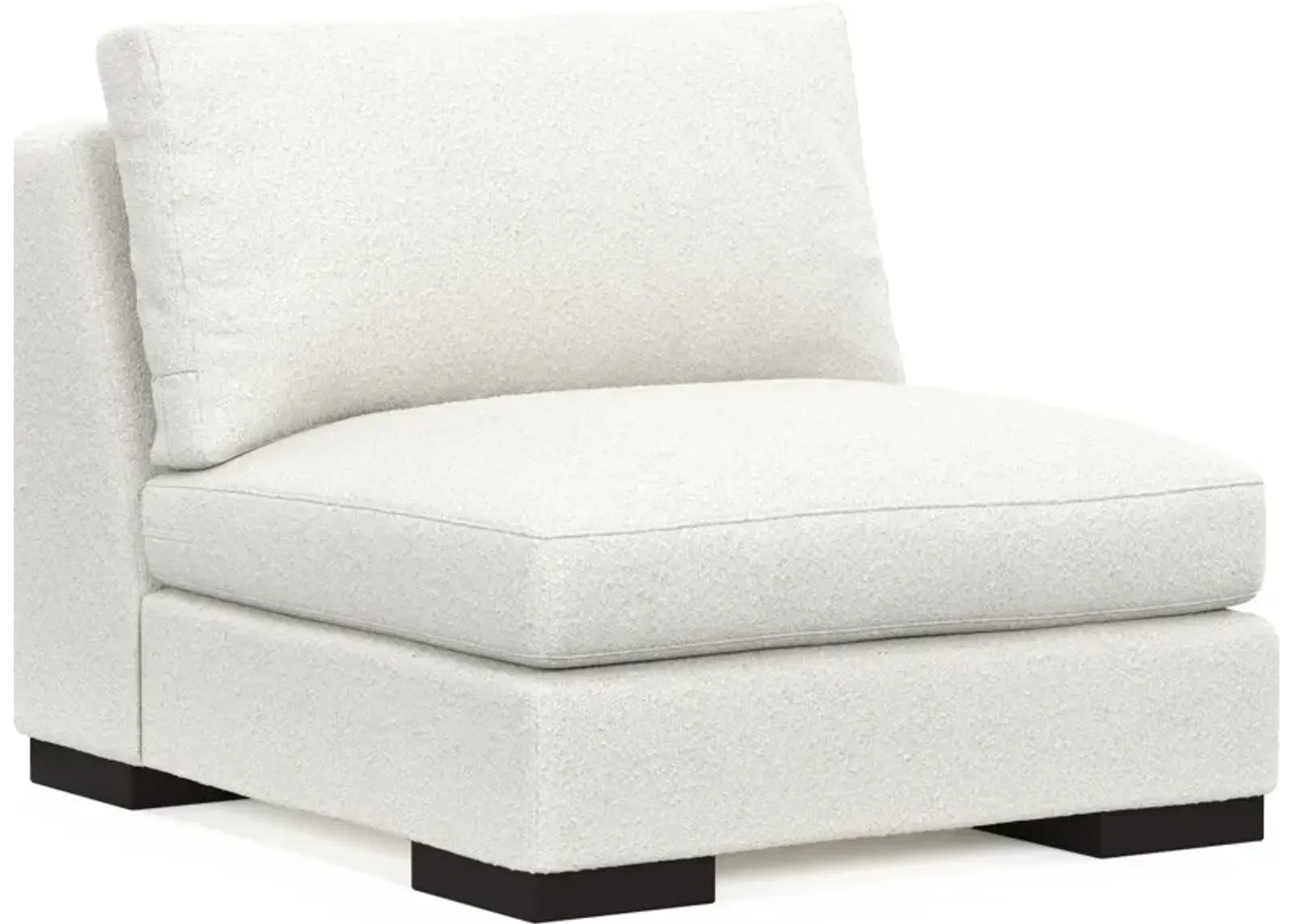 Bondi Foam Comfort Armless Chair - Bloke Snow