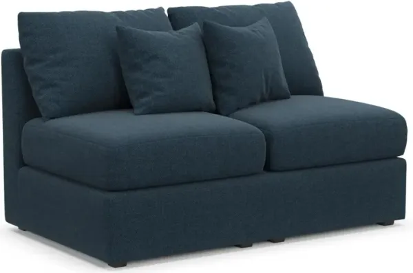 The Pitt Foam Comfort Armless Loveseat - Broderick Indigo