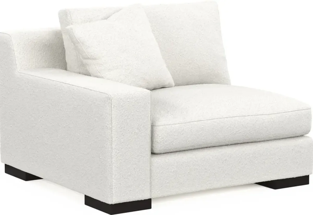 Bondi Foam Comfort Left-Facing Chair - Bloke Snow