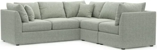 The Pitt Foam Comfort Sectional - Broderick Sea Glass