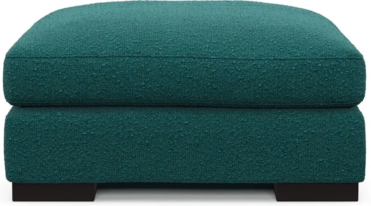 Bondi Foam Comfort Ottoman - Bloke Peacock