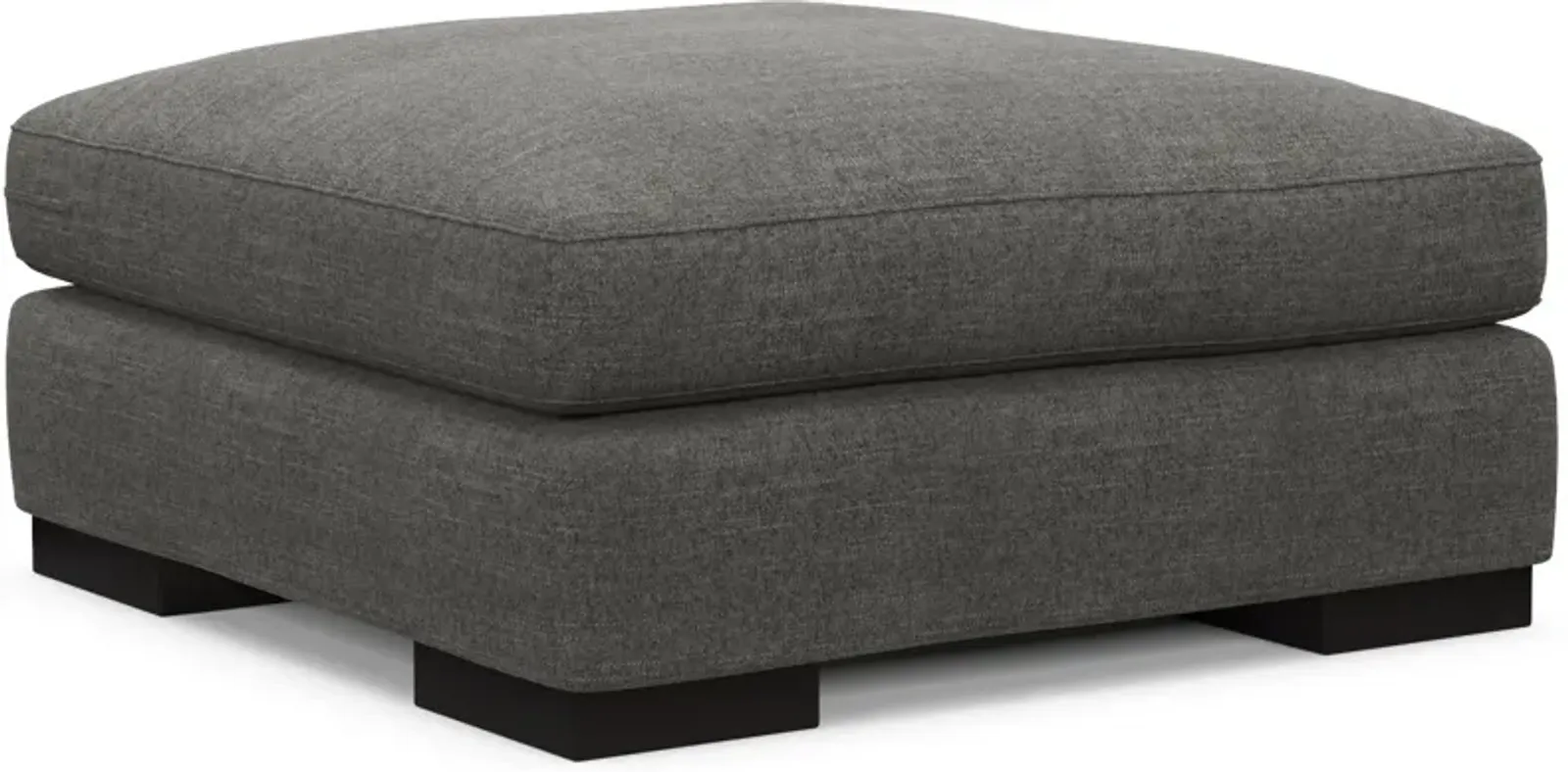 Bondi Foam Comfort Ottoman - Curious Charcoal