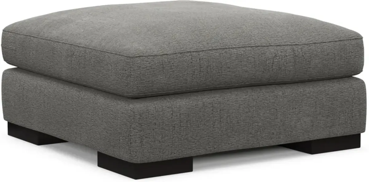 Bondi Foam Comfort Ottoman - Living Large Charcoal