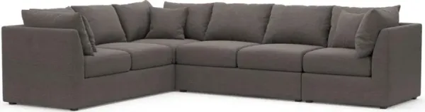 The Pitt Foam Comfort Sectional - Presidio Steel