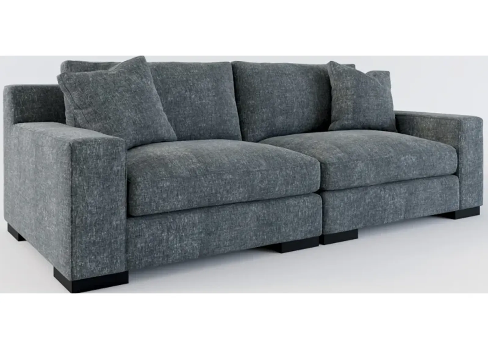 Bondi Foam Comfort 2-Piece Sofa - Contessa Shadow